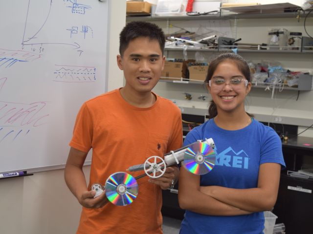 mentor and intern in lab