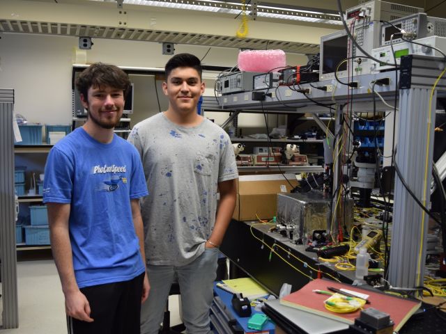 mento and intern in lab